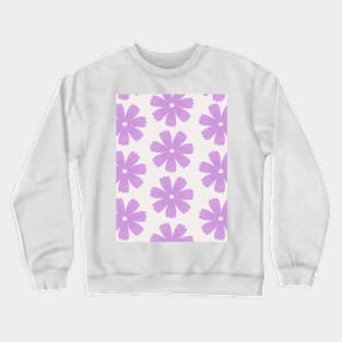 Diseño grafico floral en rosa y blanco Crewneck Sweatshirt